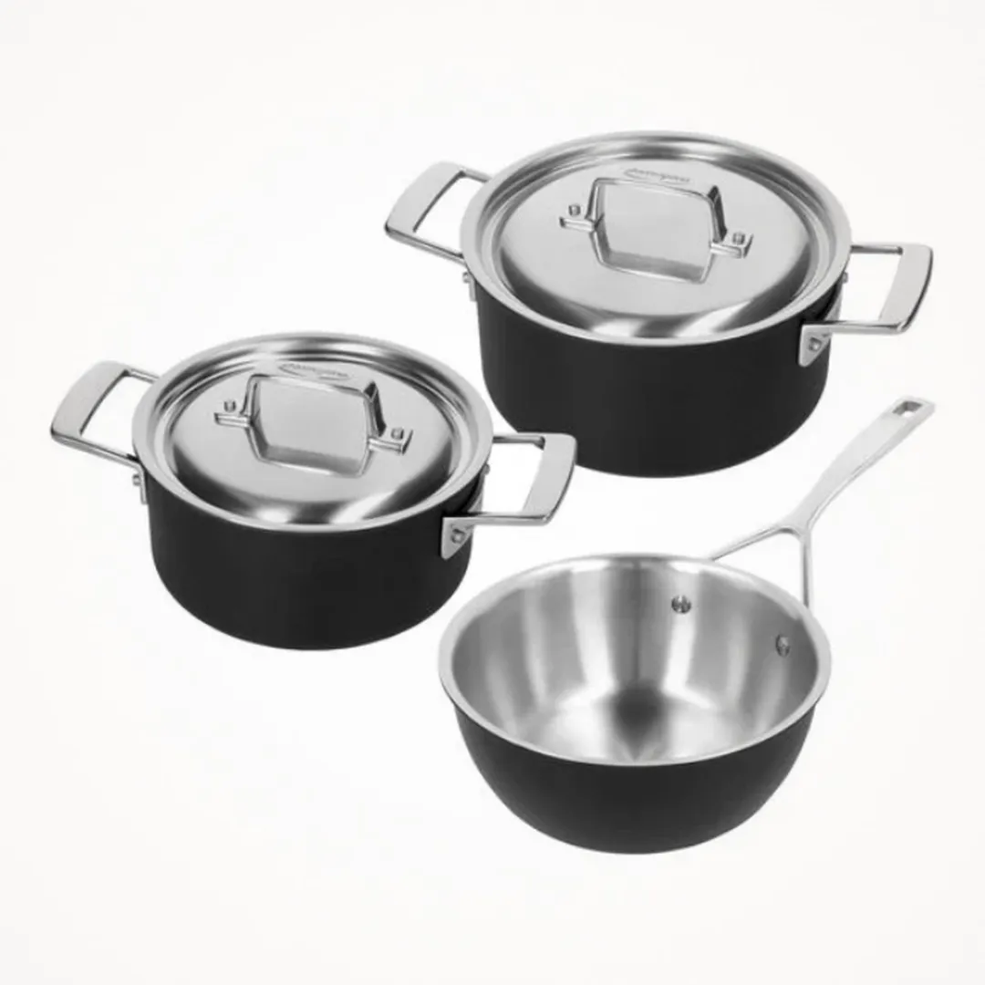 Demeyere Black 5 Set 3 Pannen