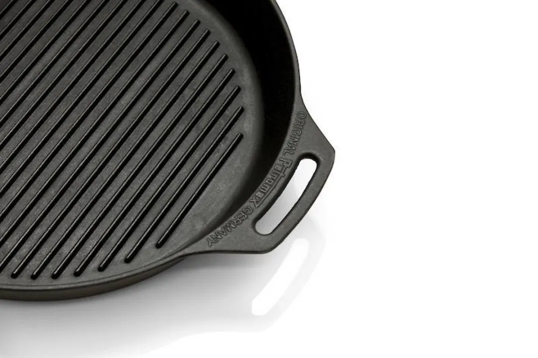 Petromax gp35h-t, skillet, 35 cm, grillpan met handgrepen, gietijzer, zwart