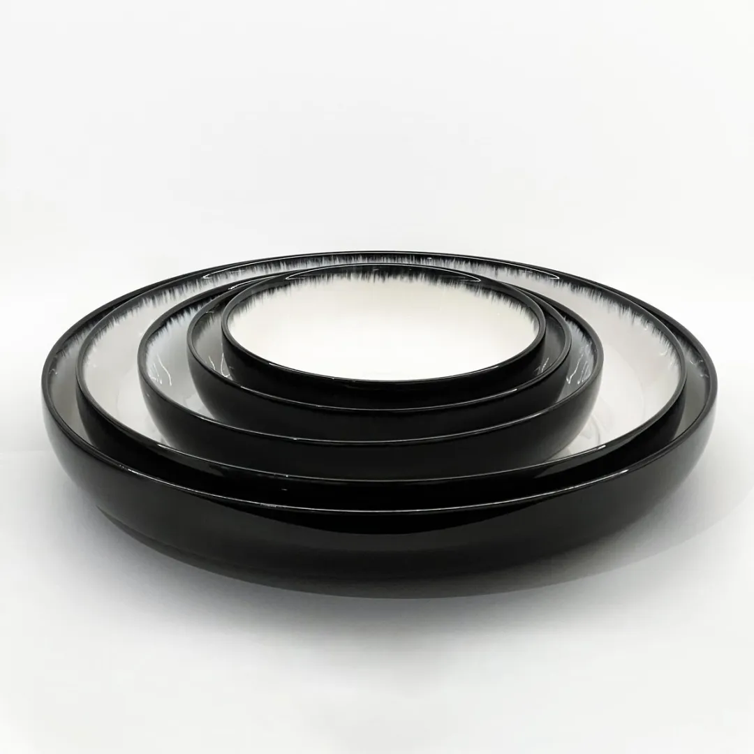 Serax Dé Tableware By Ann Demeulemeester Diep Bord Ø24 - 2 Stuks - Zwart/Wit - afbeelding 6 van 6