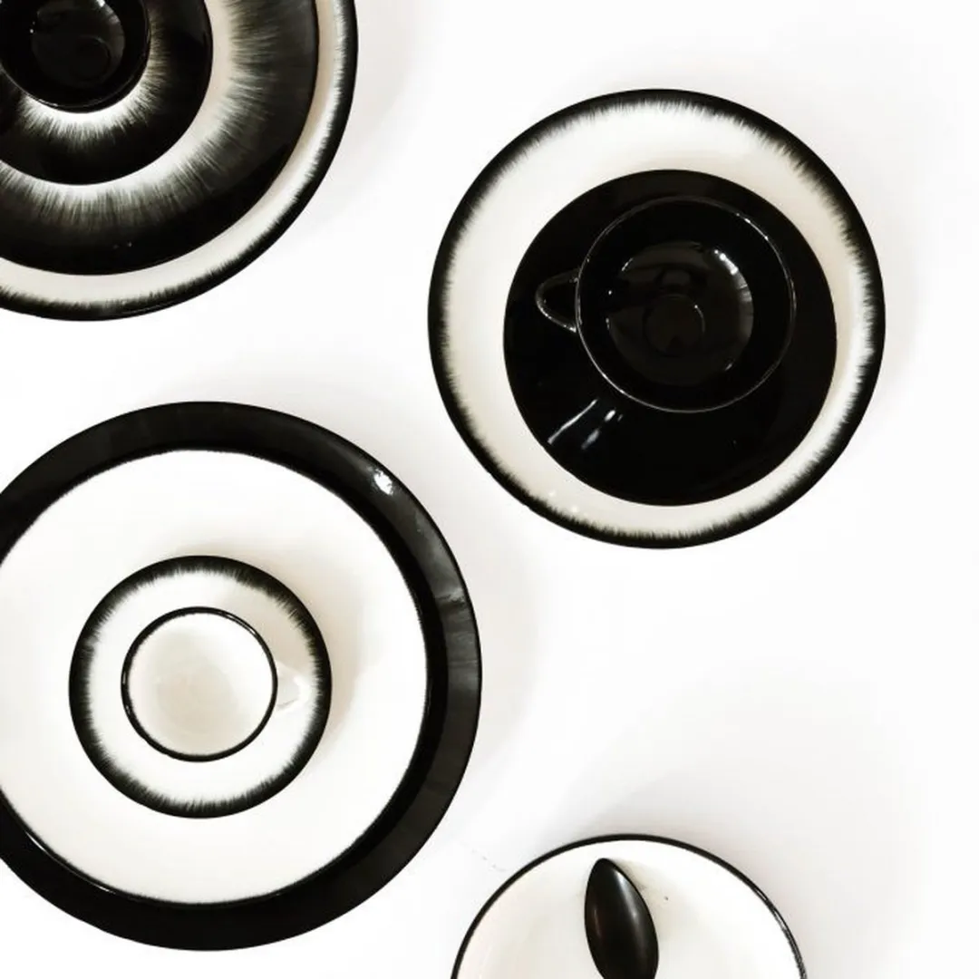 Serax Dé Tableware By Ann Demeulemeester Diep Bord Ø24 - 2 Stuks - Zwart/Wit
