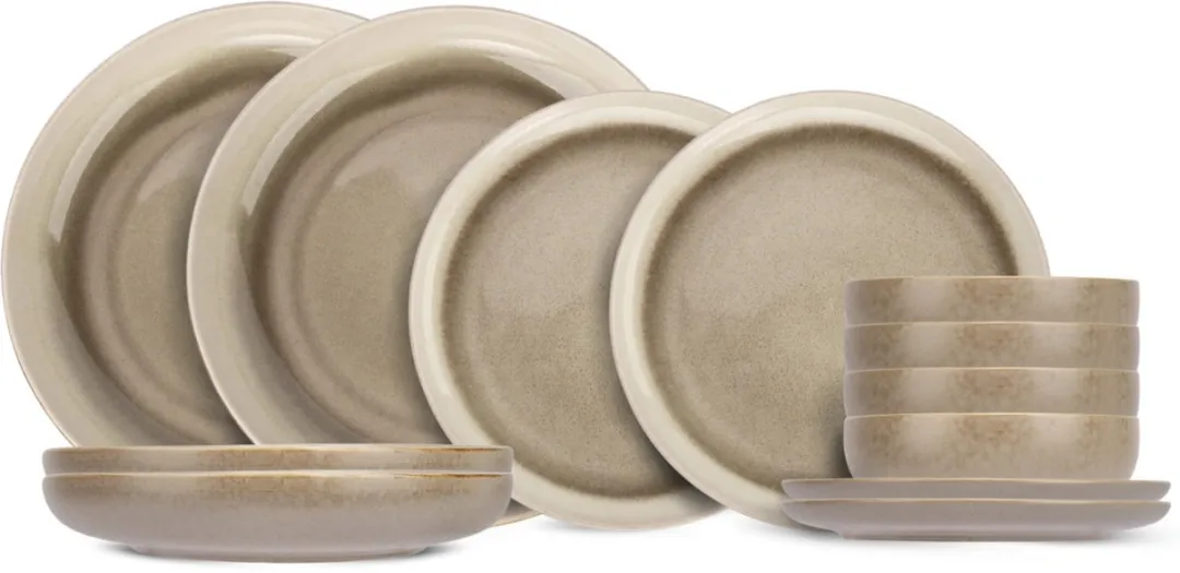 Cosy&Trendy Serviesset Forest Sand 12-delig