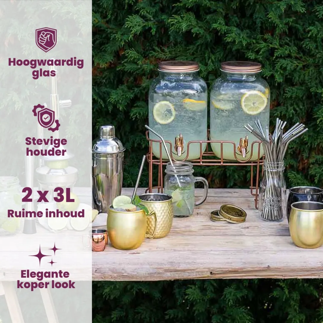 Cosy&Trendy Sapdispenserset 2x 3,5L - Transparant