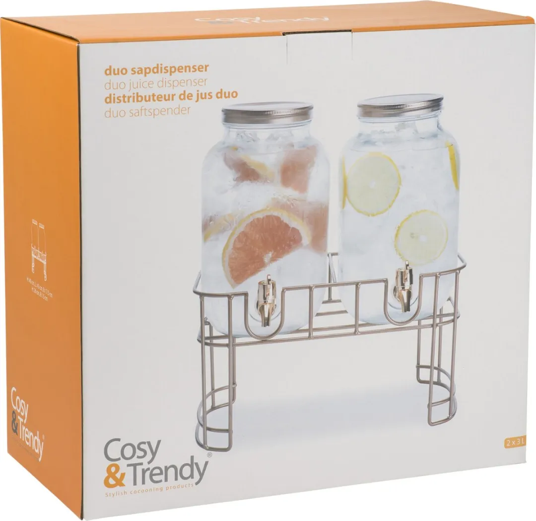 Cosy&Trendy Sapdispenserset 2x 3,5L - Transparant