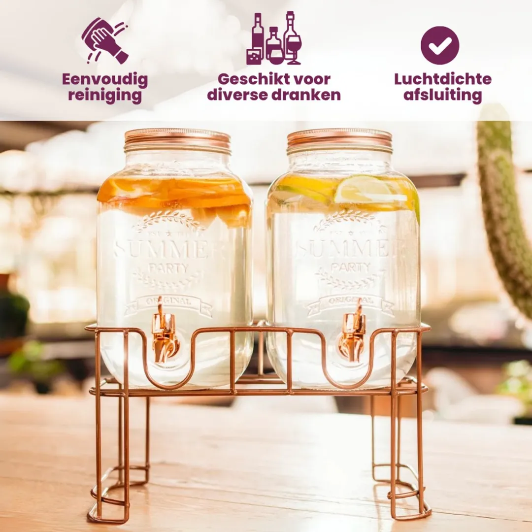 Cosy&Trendy Sapdispenserset 2x 3,5L - Transparant - afbeelding 6 van 6