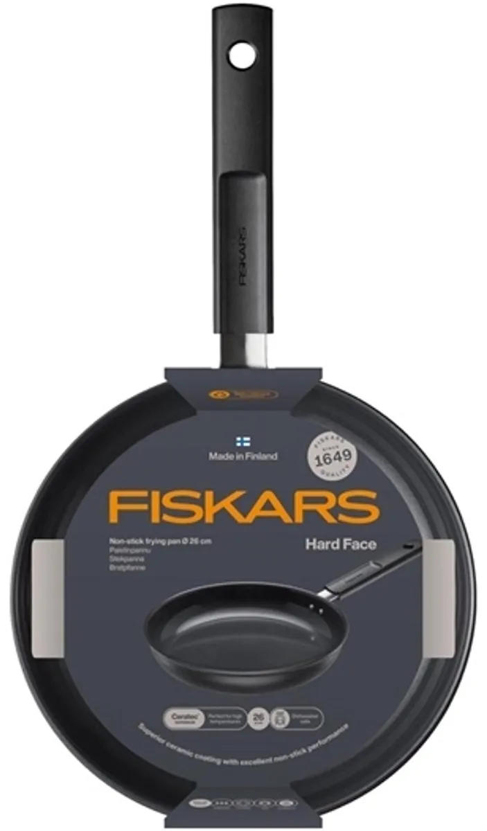 Fiskars Hard Face Koekenpan 26cm - Zwart