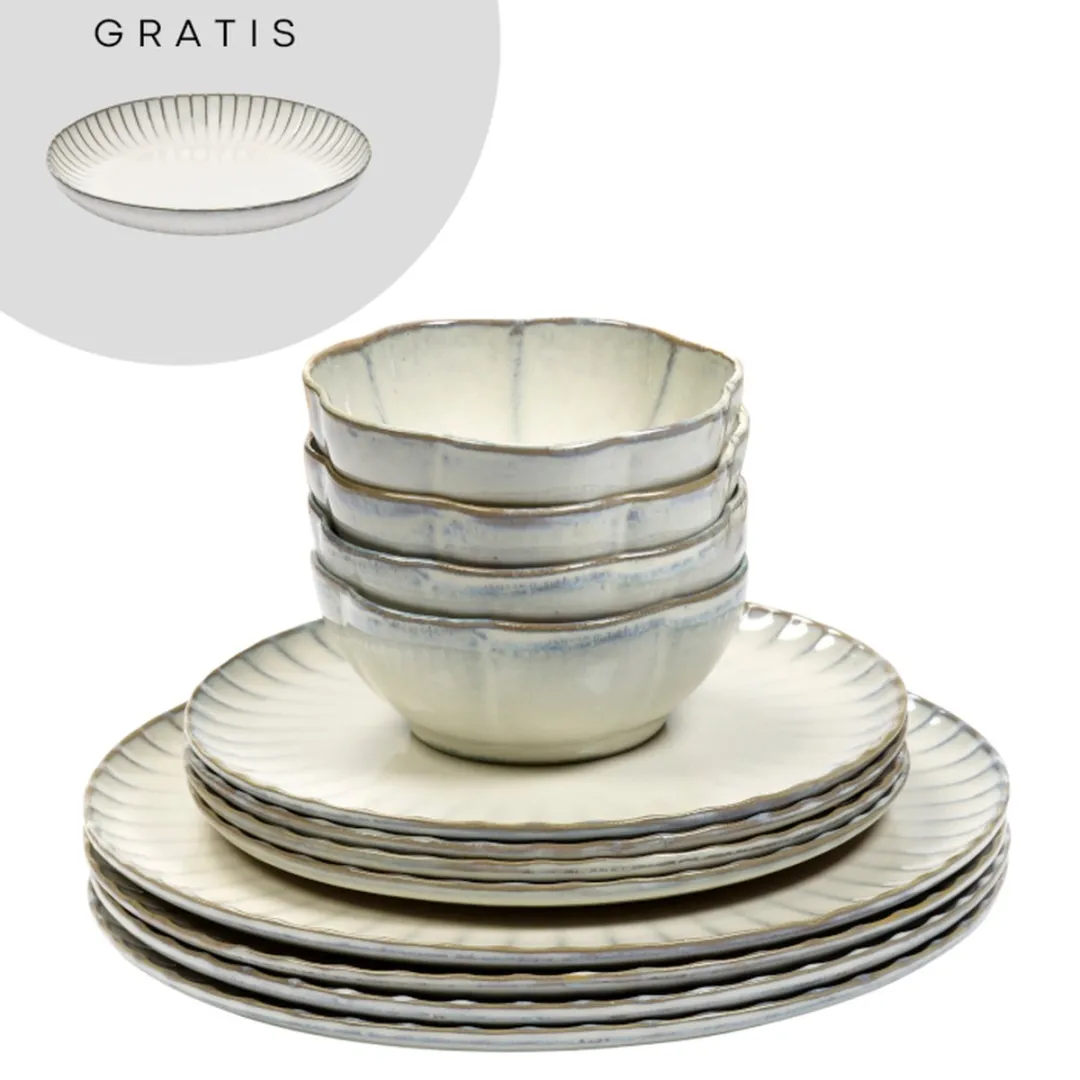 Serax Sergio Herman Inku Serviesset 13-delig - 4 Personen - Wit