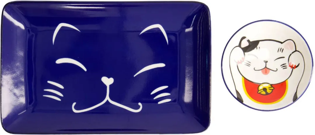 Tokyo Design Studio Kawaii Lucky Cat Sushi Set 6-delig - 2 Personen