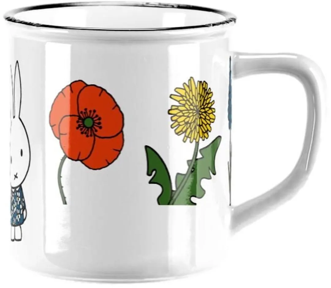 Nijntje Keramische Mok Bloemen - 20ml Wit Multi