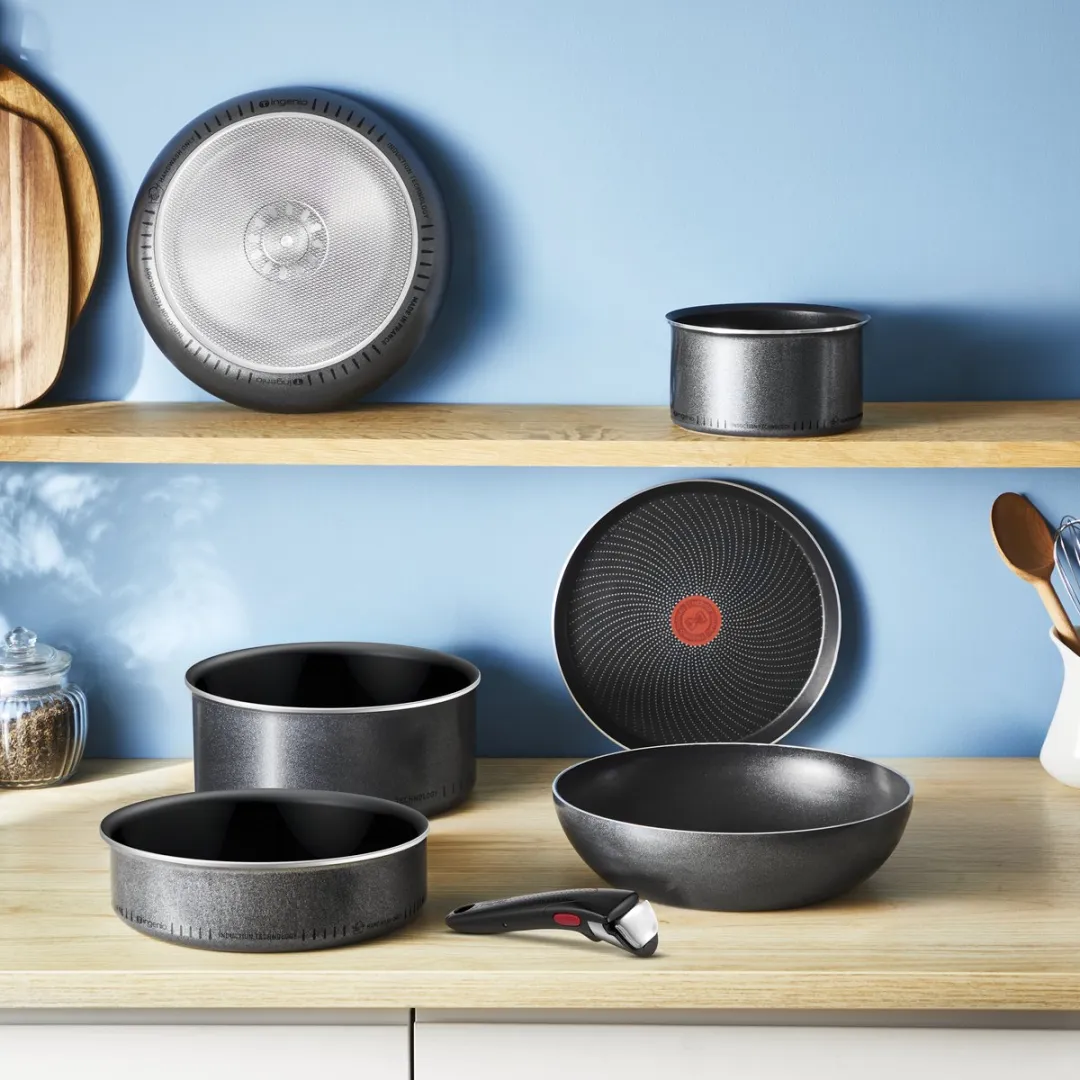 Tefal Ingenio So Light L7239223 Pannenset 12-delig - Zwart