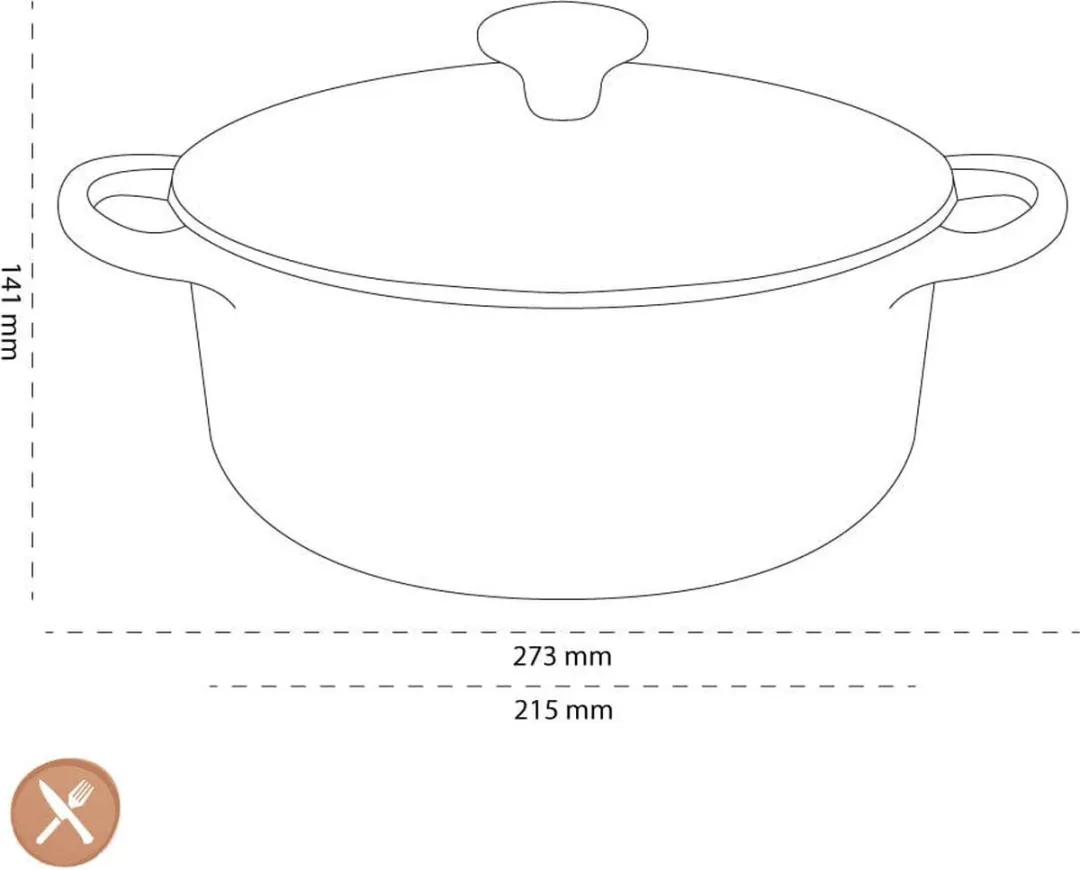 Le Creuset Braadpan Signature Meringue 20cm