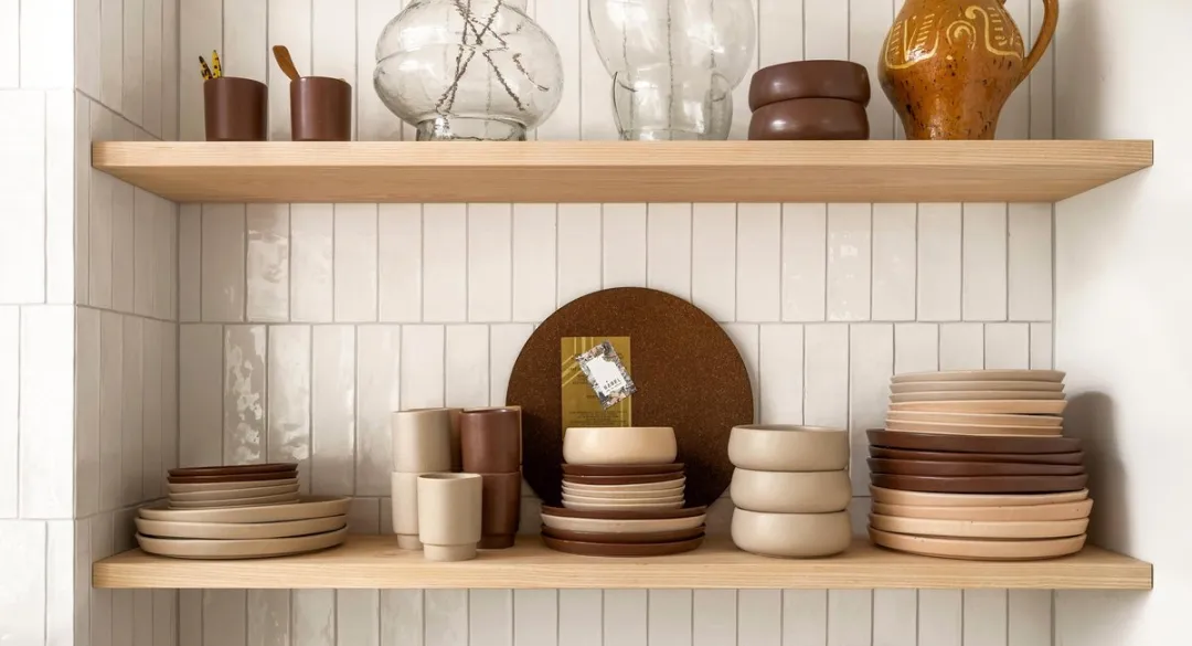 vtwonen Ontbijtborden Bruin Keramiek 17cm - Set van 4