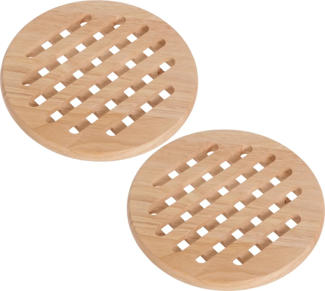 Cosy&Trendy Onderzetters Rond Hout Ø19cm - Bruin