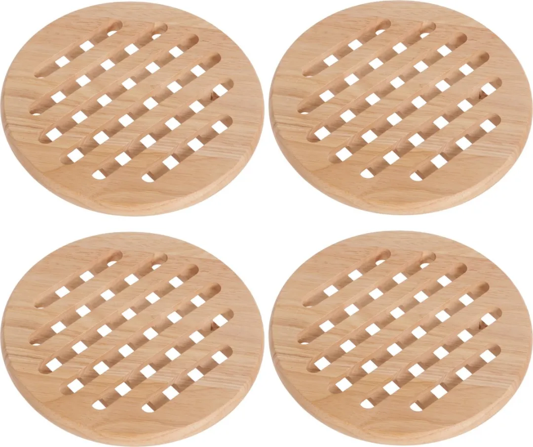 Cosy&Trendy Onderzetters Rond Hout Ø19cm - Bruin
