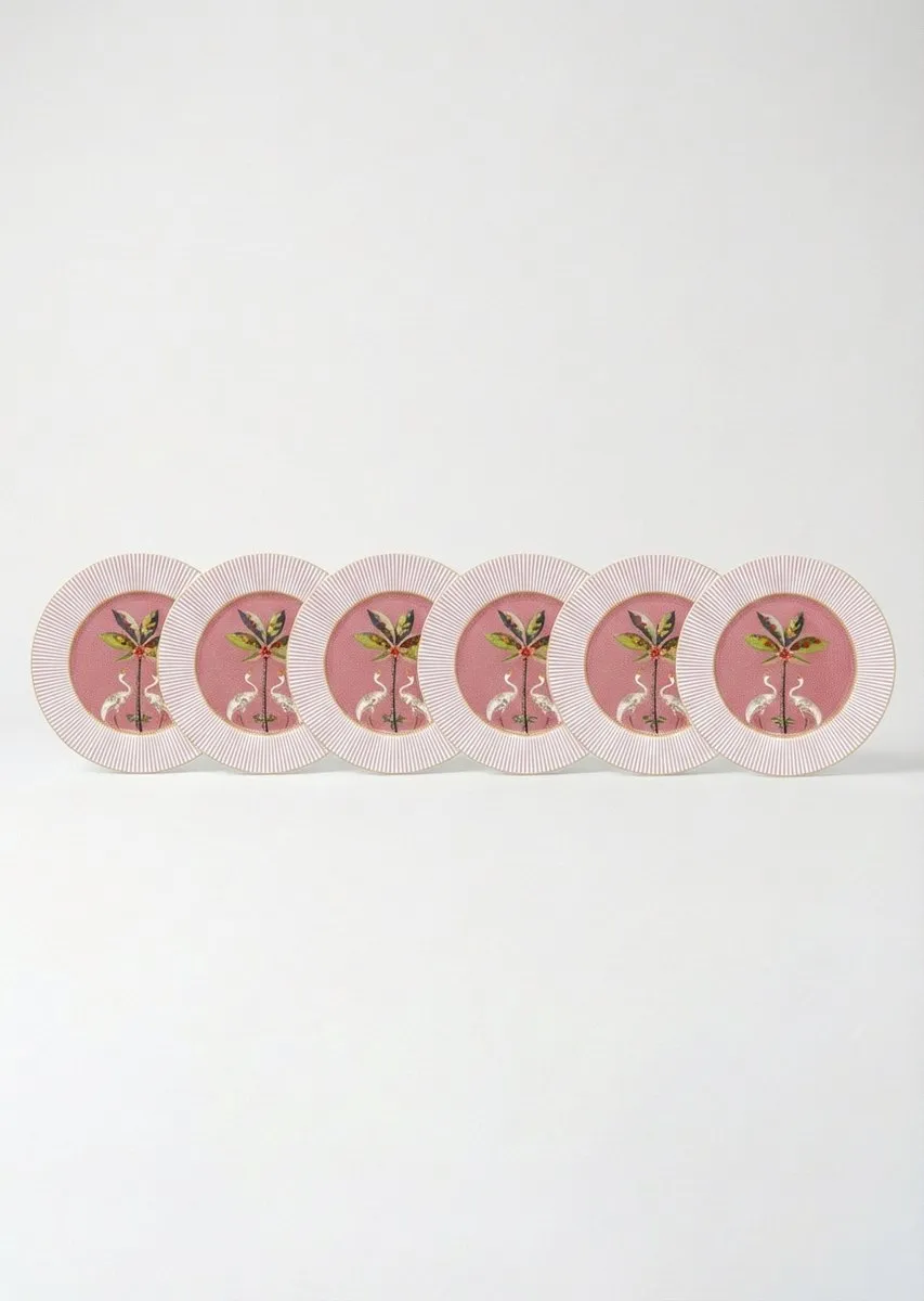 vtwonen Pip Studio La Majorelle Bordenset - 6 Stuks - 17cm - Roze