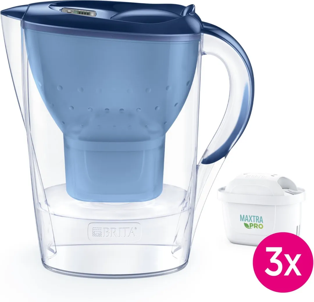 BRITA Marella Waterfilterkan 2,4L - Blauw - 3x MAXTRA PRO