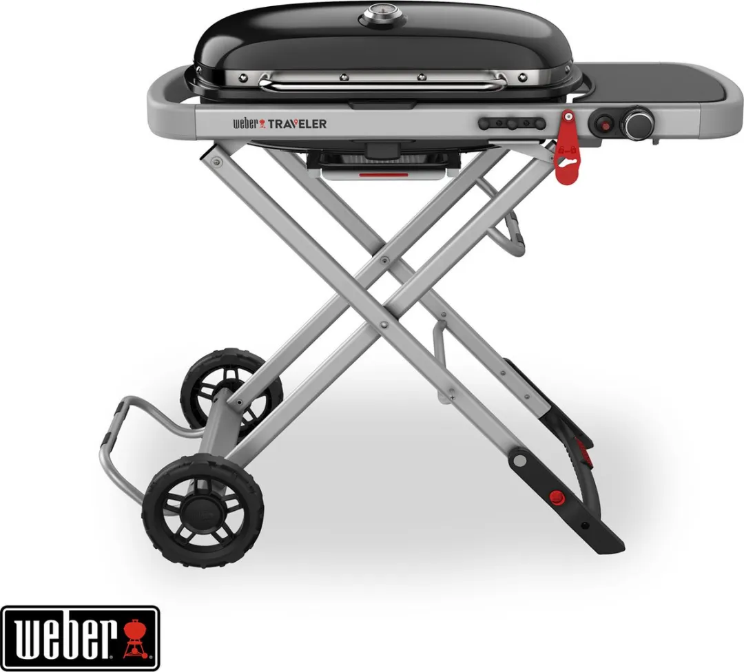 Weber Traveler Gasbarbecue - 15 Burgers - Zwart
