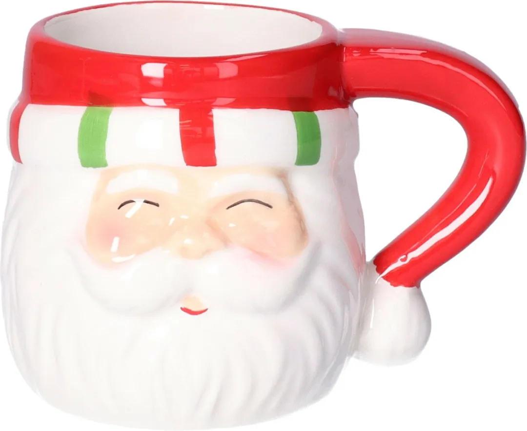 Svenska Living Kerstman Kopjes - 2x Rood Keramiek 180ml