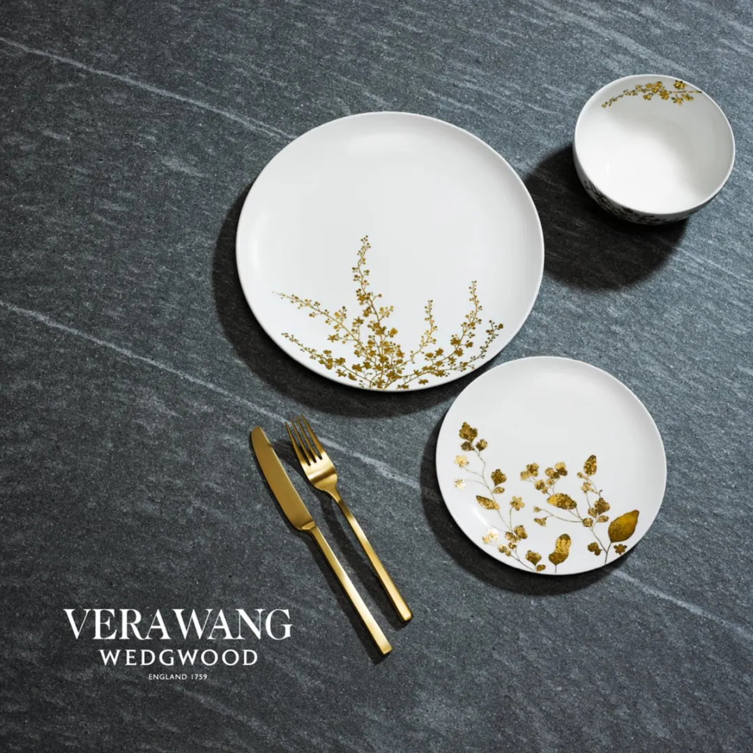 Wedgwood Vera Wang Jardin Dinerbord 28cm - Wit & Goud