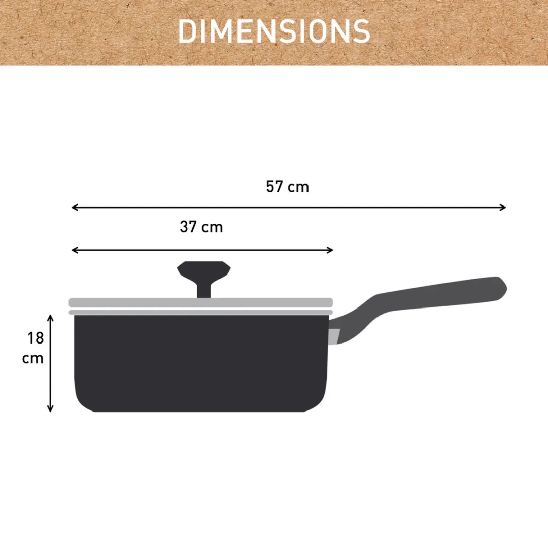 Tefal Revive Black Hapjespan 24cm - Keramisch - Zwart - afbeelding 6 van 6