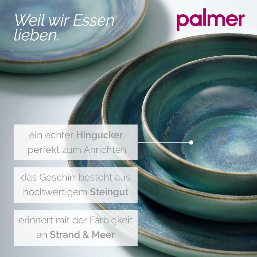 Palmer Miami Serviesset 24-delig - 6 Personen - Groen