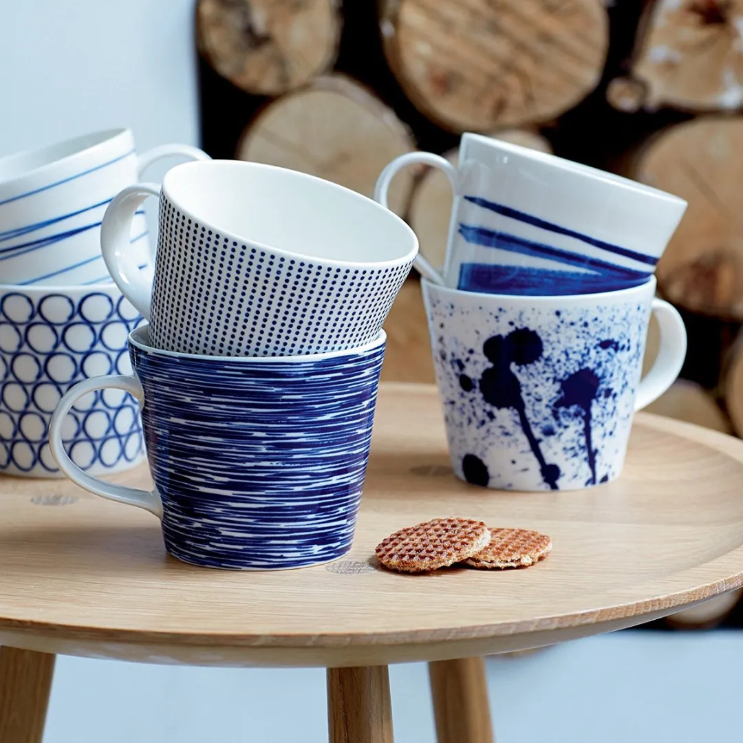 Royal Doulton Pacific Beker 176870 - 390ml - Wit/Blauw