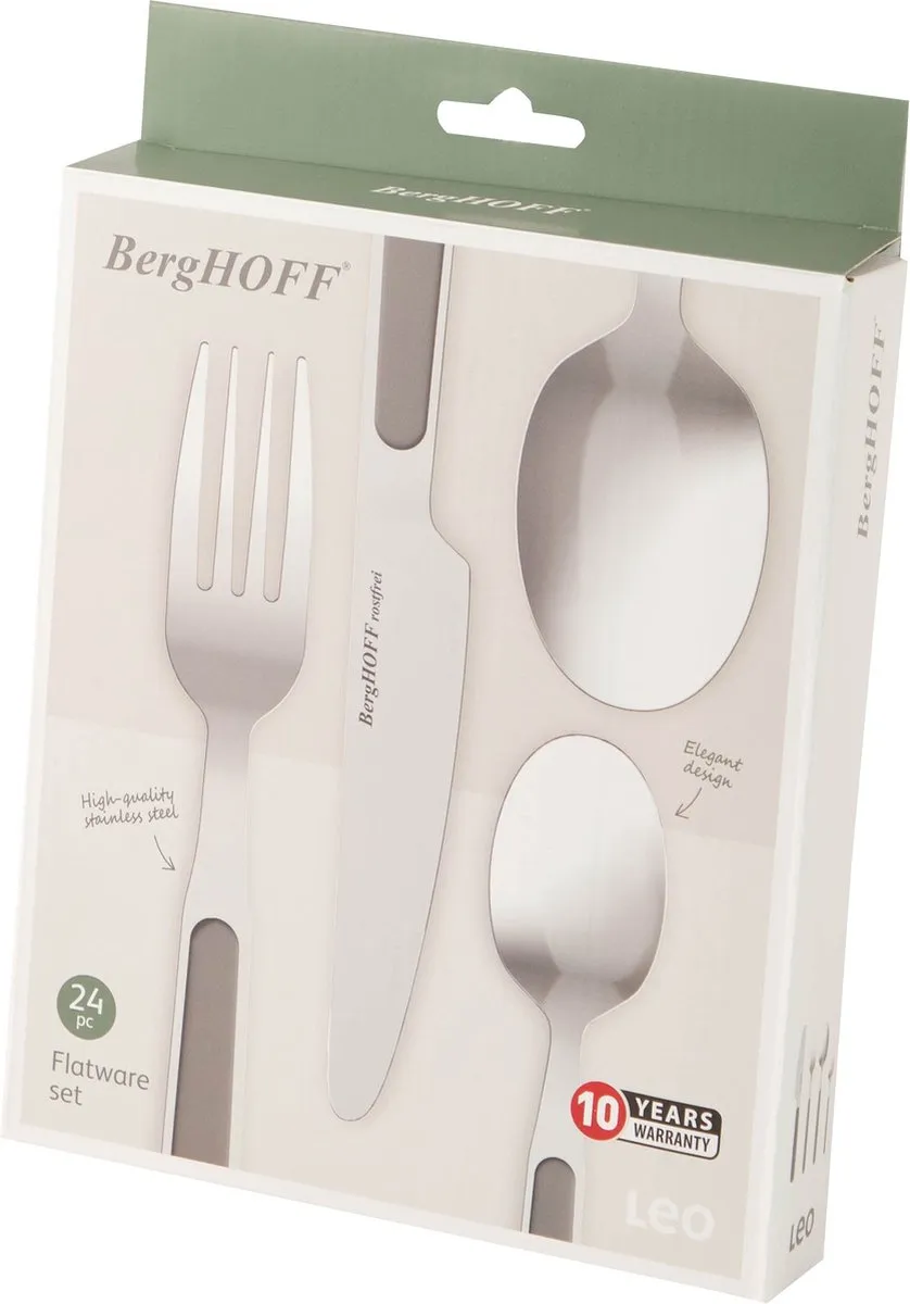 BergHOFF LEO Bestekset 24-delig - Grijs - 24 Stuks