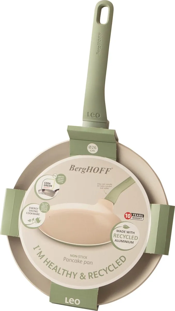 BergHOFF Leo Pannenkoekenpan 26cm - Groen - PFAS-vrij