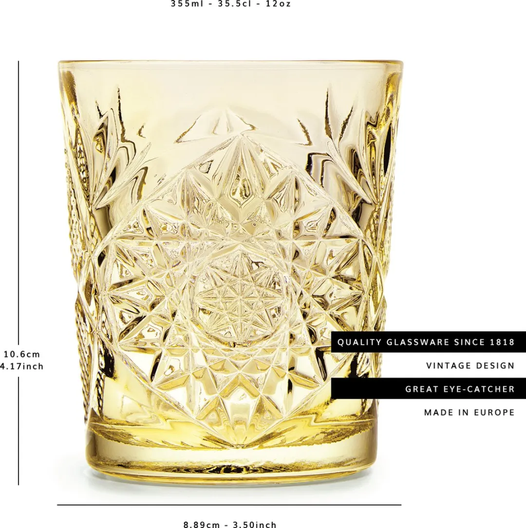 Libbey Hobstar Drinkglas Geel 355ml - 6 Stuks