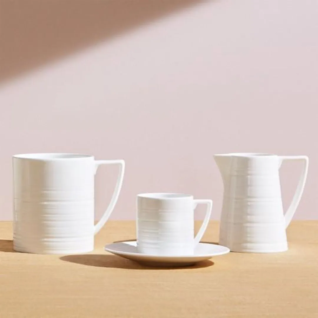 Wedgwood Jasper Conran Strata Espressoschotel 12cm - Wit