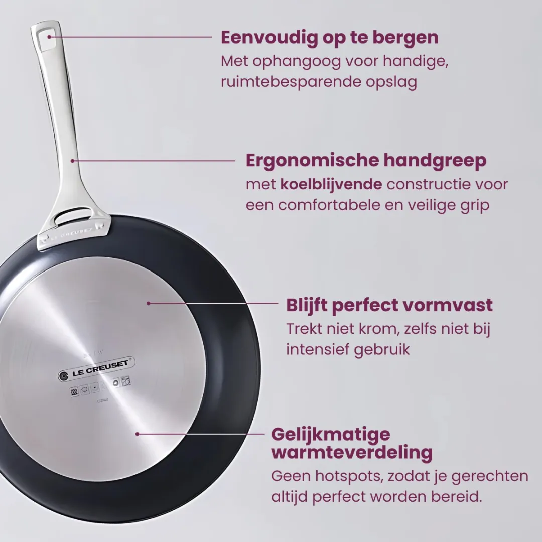 Le Creuset Essential Keramische Koekenpan 28cm - Zwart