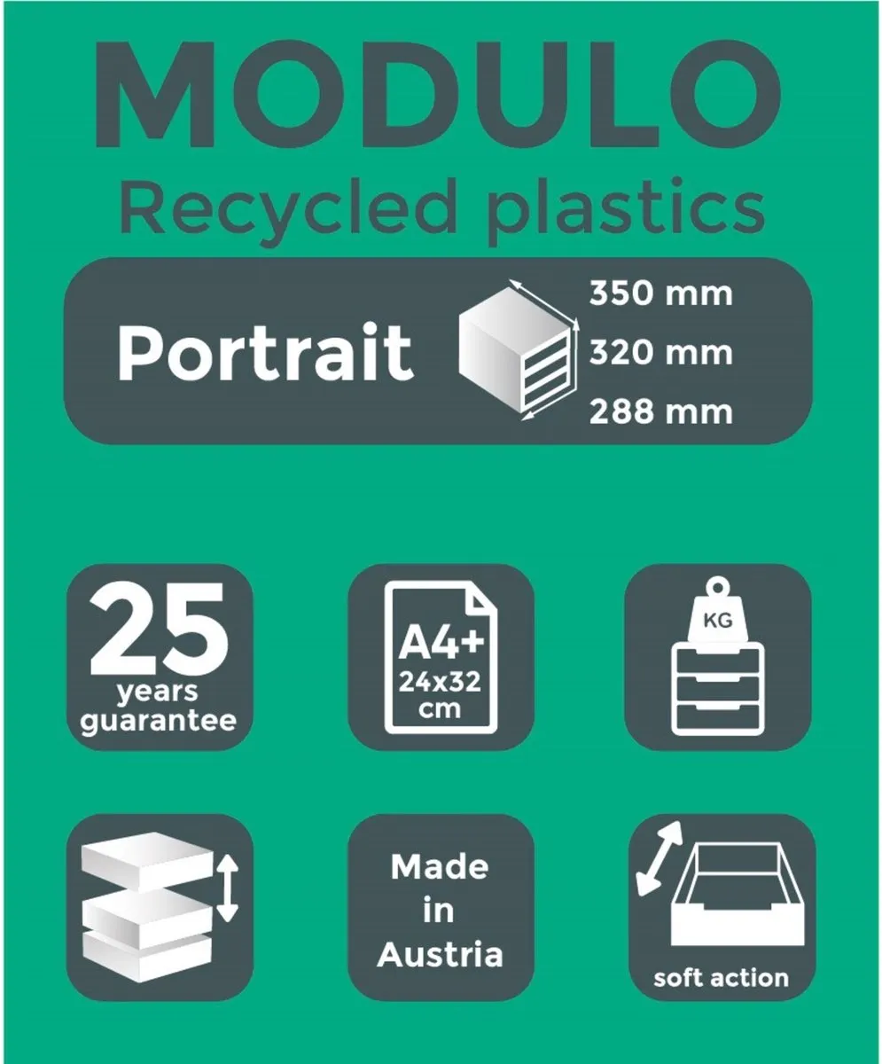 Exacompta Ladenbox MODULO A4 5 Lades - Harlekijn Glossy - afbeelding 5 van 6
