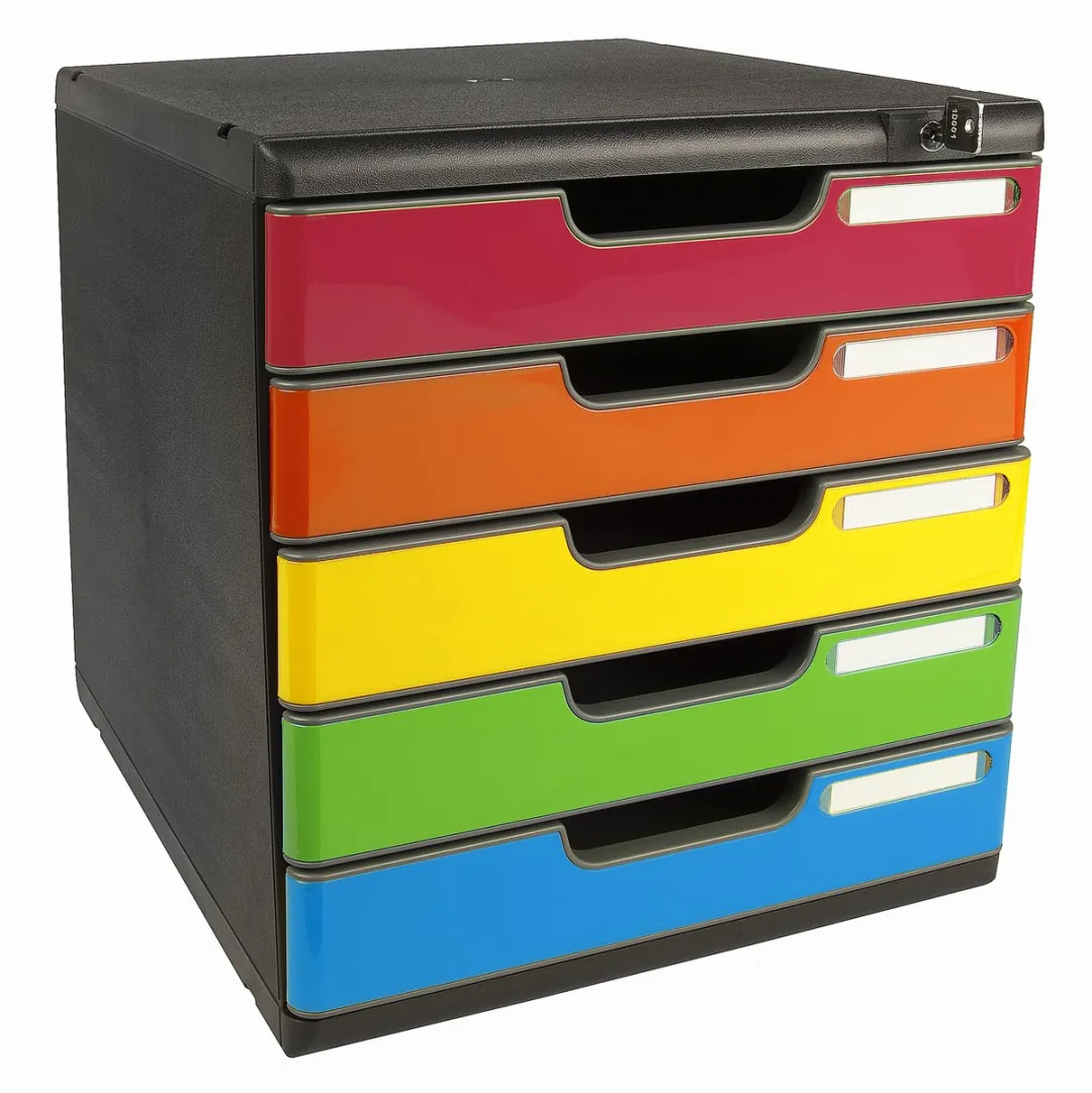 Exacompta Ladenbox MODULO A4 5 Lades - Harlekijn Glossy - afbeelding 6 van 6
