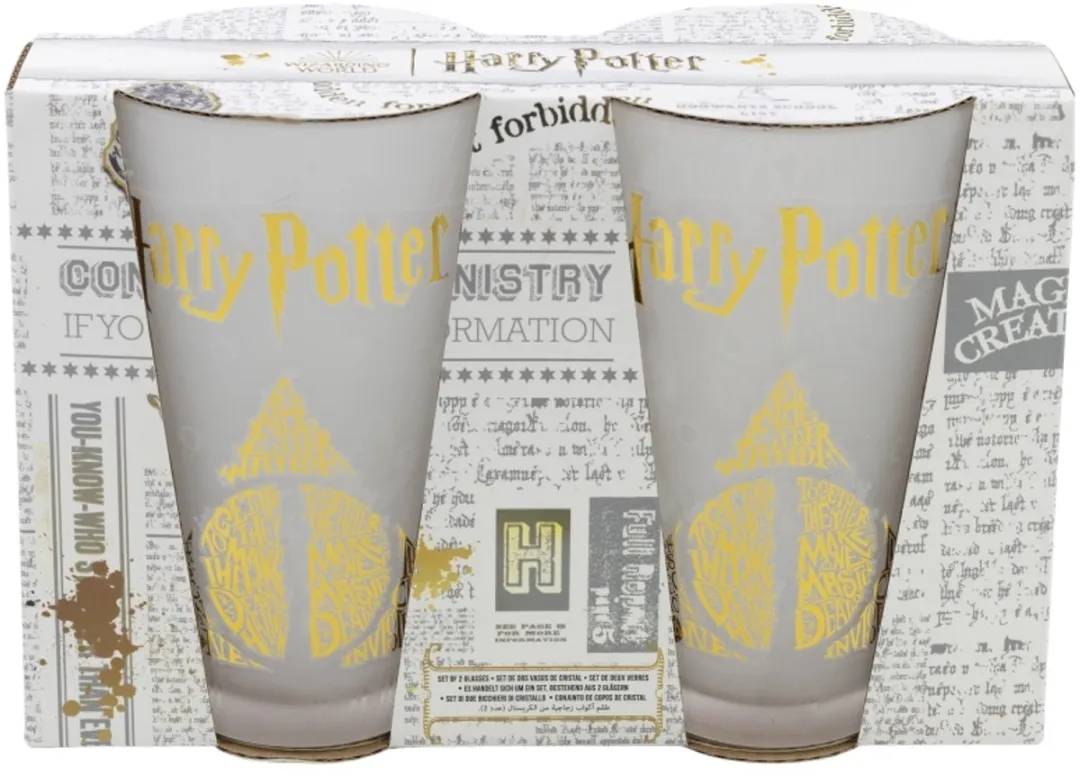 Warner Bros Harry Potter Glazen 2x480ml - Gold