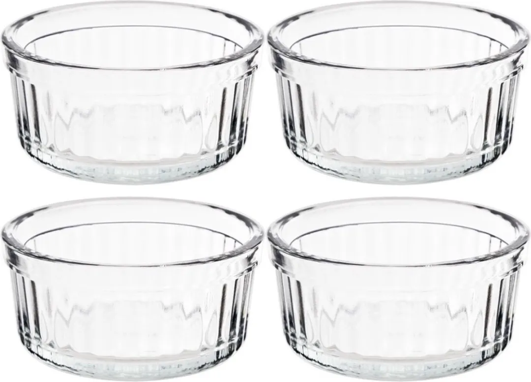 Cosy&Trendy Ramekins Glas - 140ml Ø8,5x4,7cm - Set van 4 - afbeelding 2 van 3