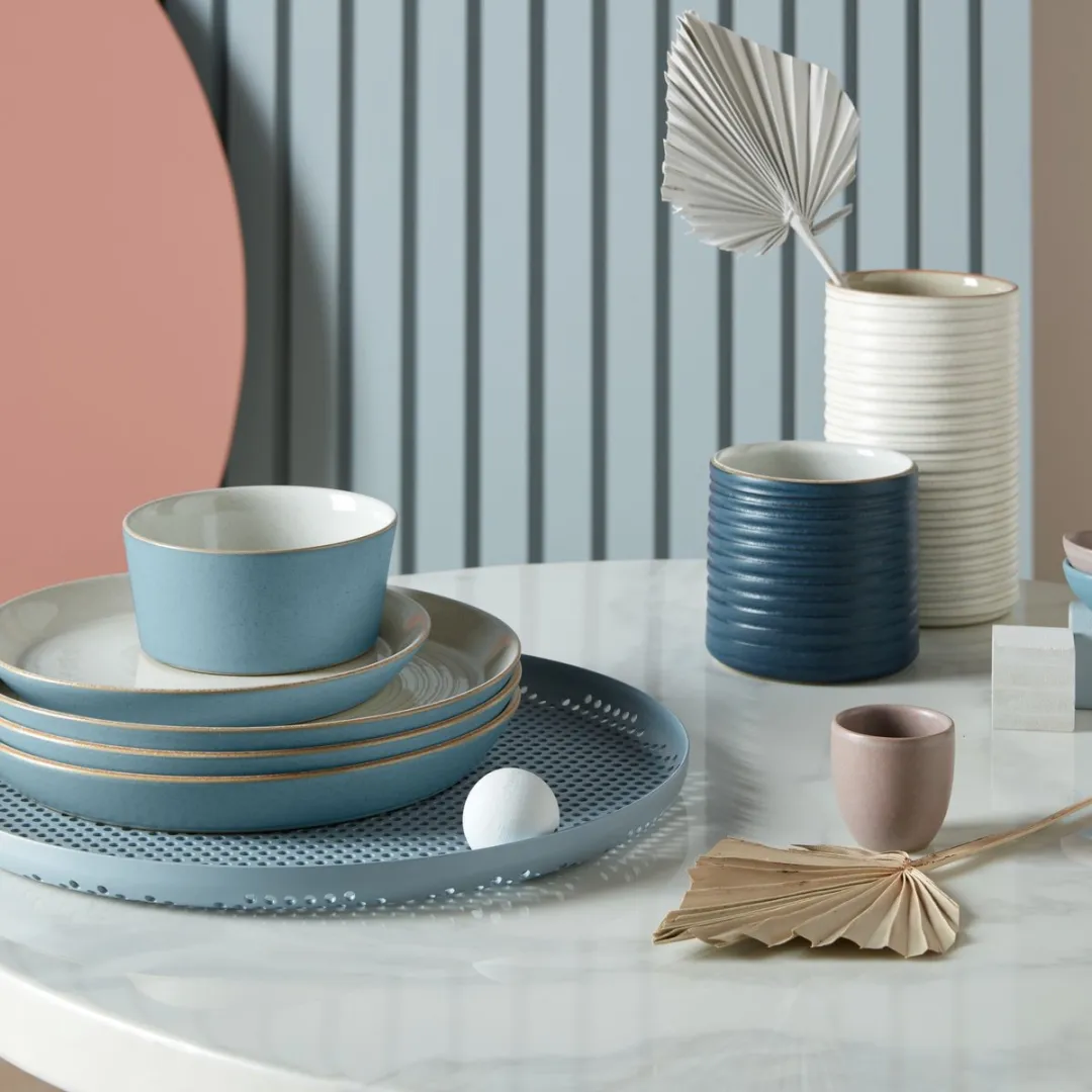 Denby Impression Dinerbord 26cm - Blauw Spiraal