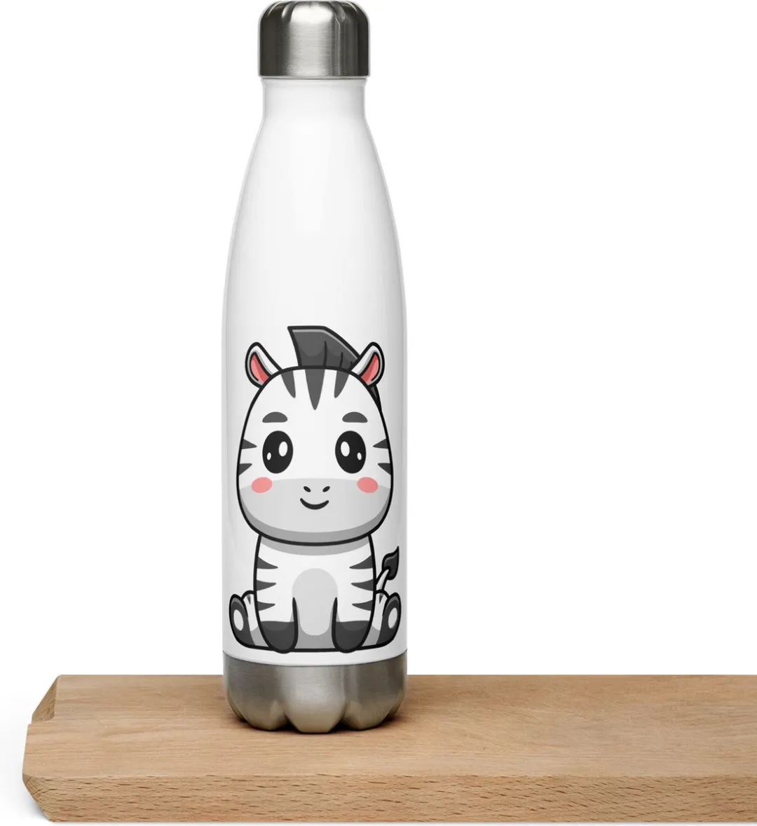 Zebra Roestvrijstalen Waterfles 500ml