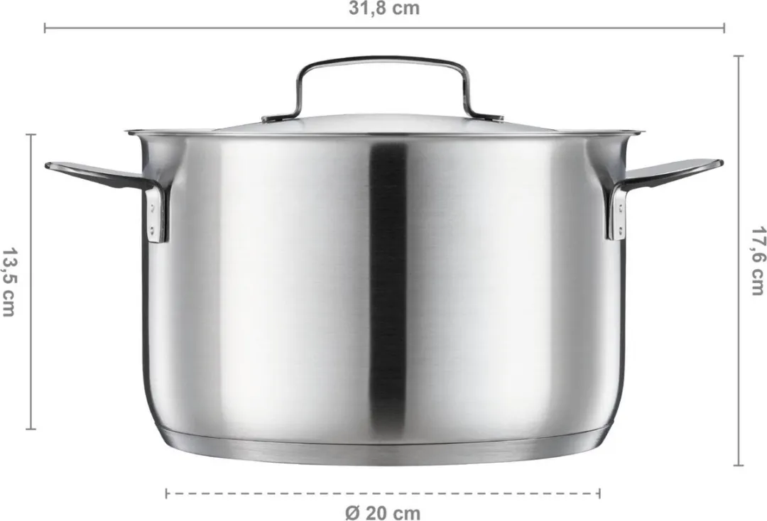 Fiskars All Steel Kookpan 5L - RVS