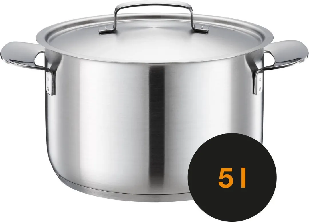 Fiskars All Steel Kookpan 5L - RVS