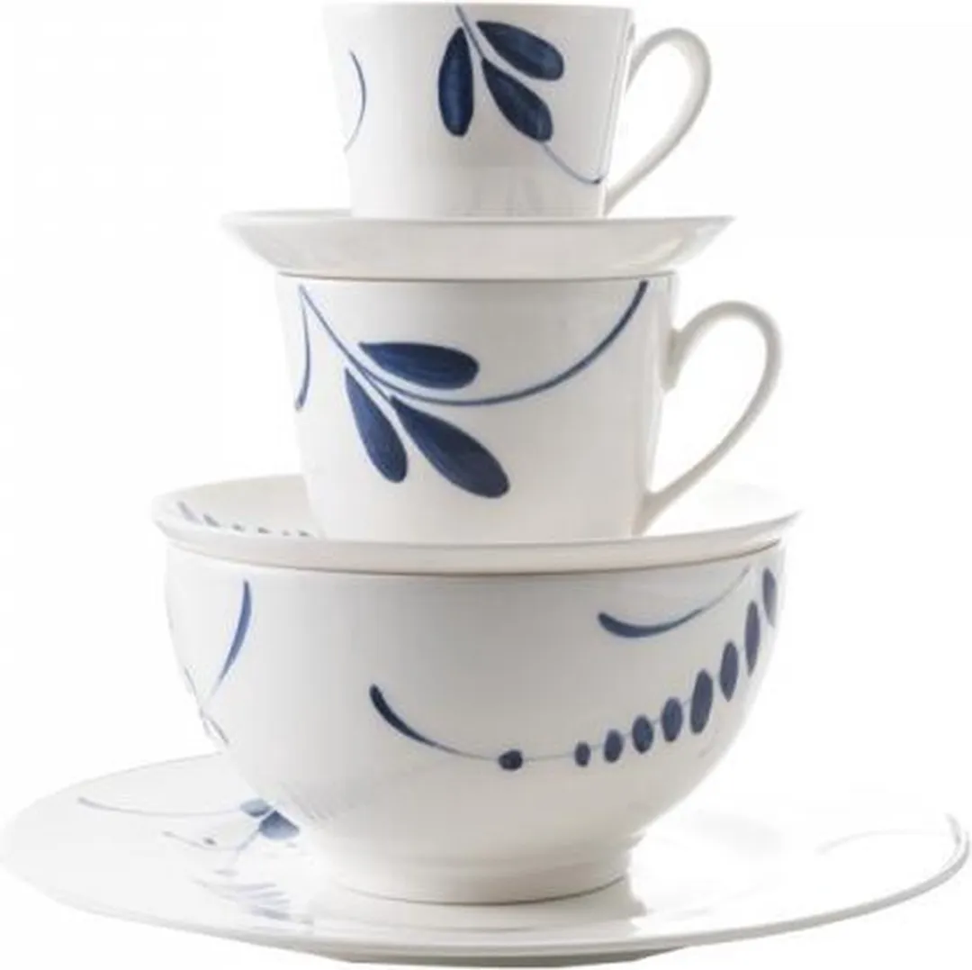 Villeroy & Boch Vieux Luxembourg Brindille Onderzetter 14,8cm - wit-blauw