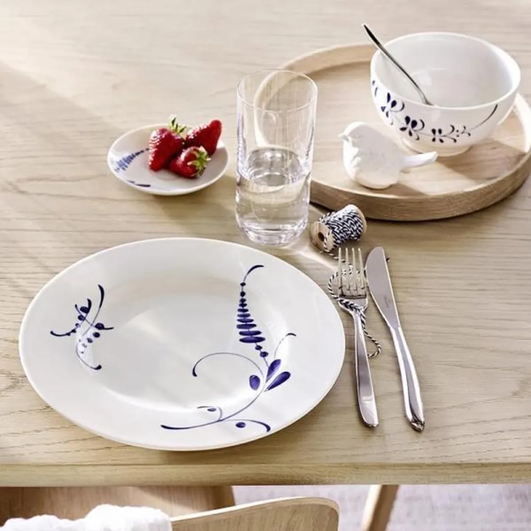 Villeroy & Boch Vieux Luxembourg Brindille Onderzetter 14,8cm - wit-blauw