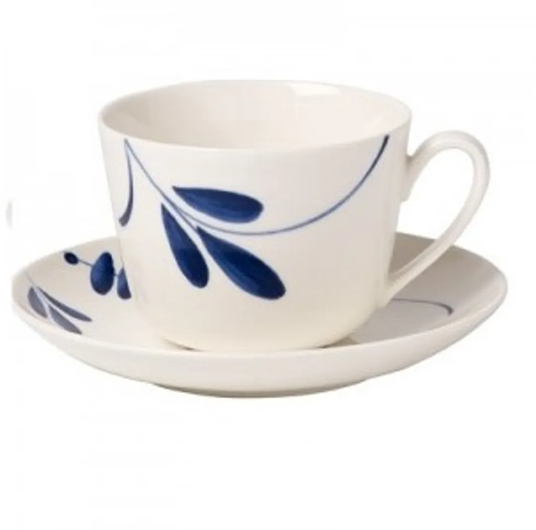 Villeroy & Boch Vieux Luxembourg Brindille Onderzetter 14,8cm - wit-blauw