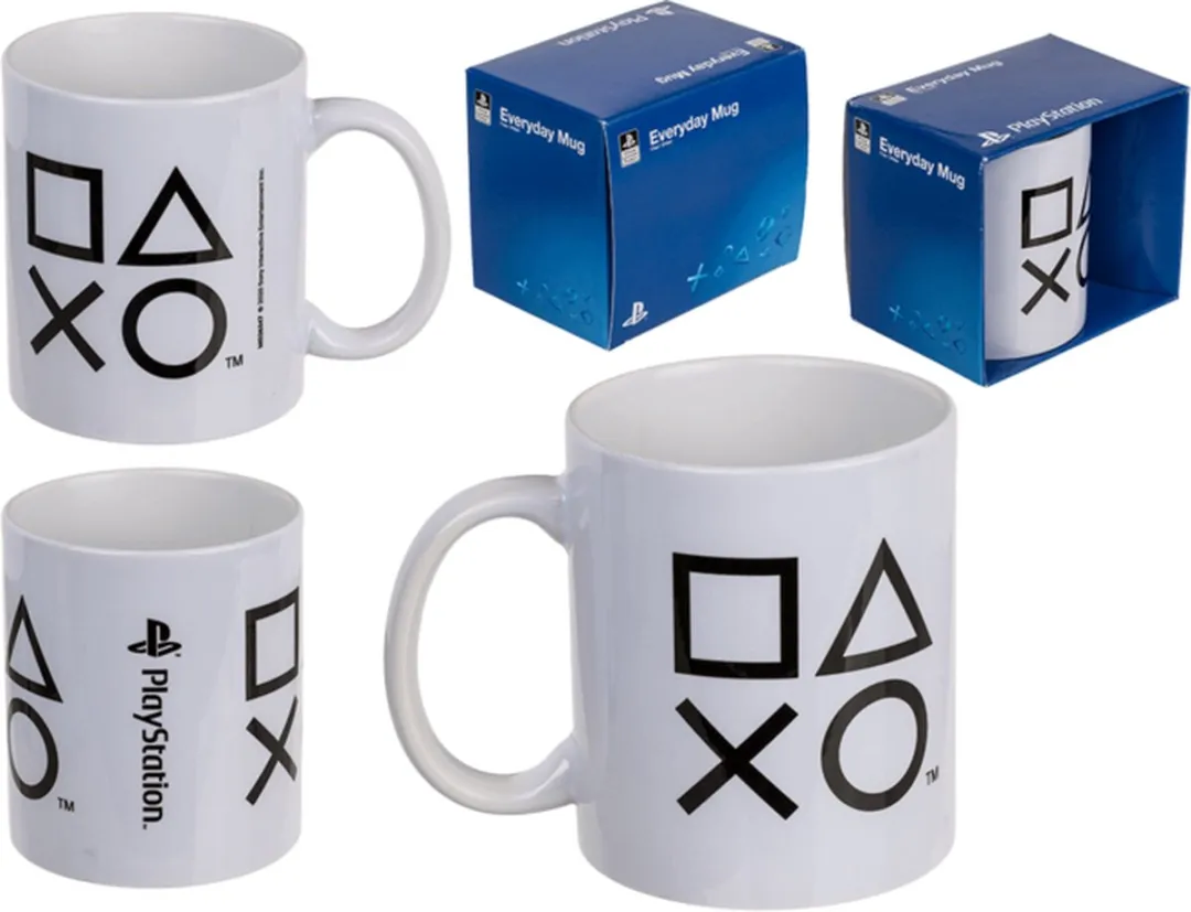 Sony PlayStation Icons Koffiemok - 325ml - Wit