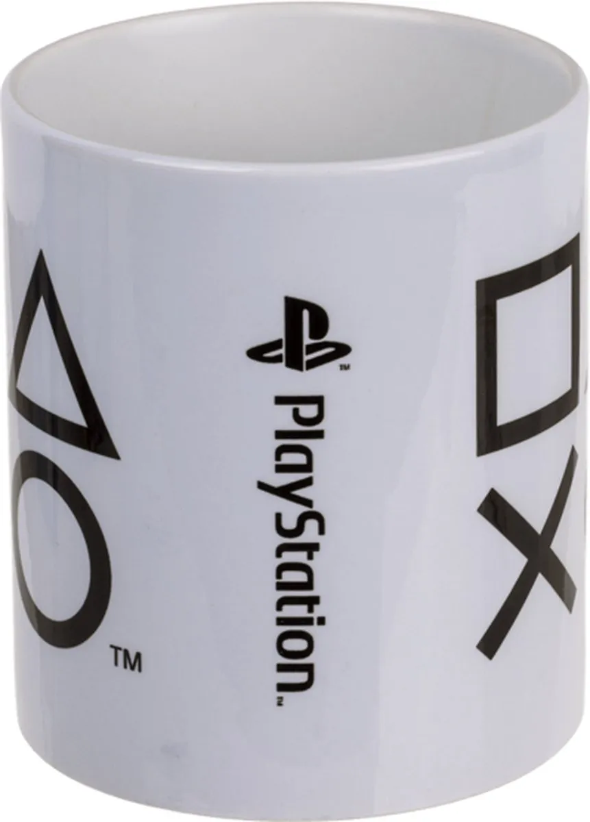 Sony PlayStation Icons Koffiemok - 325ml - Wit