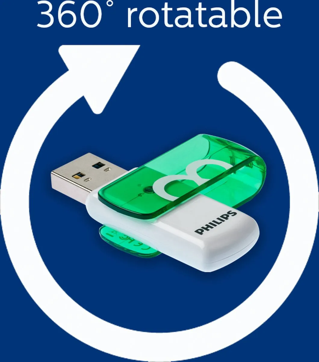 Philips Vivid Edition USB-stick 8GB - Groen/Wit