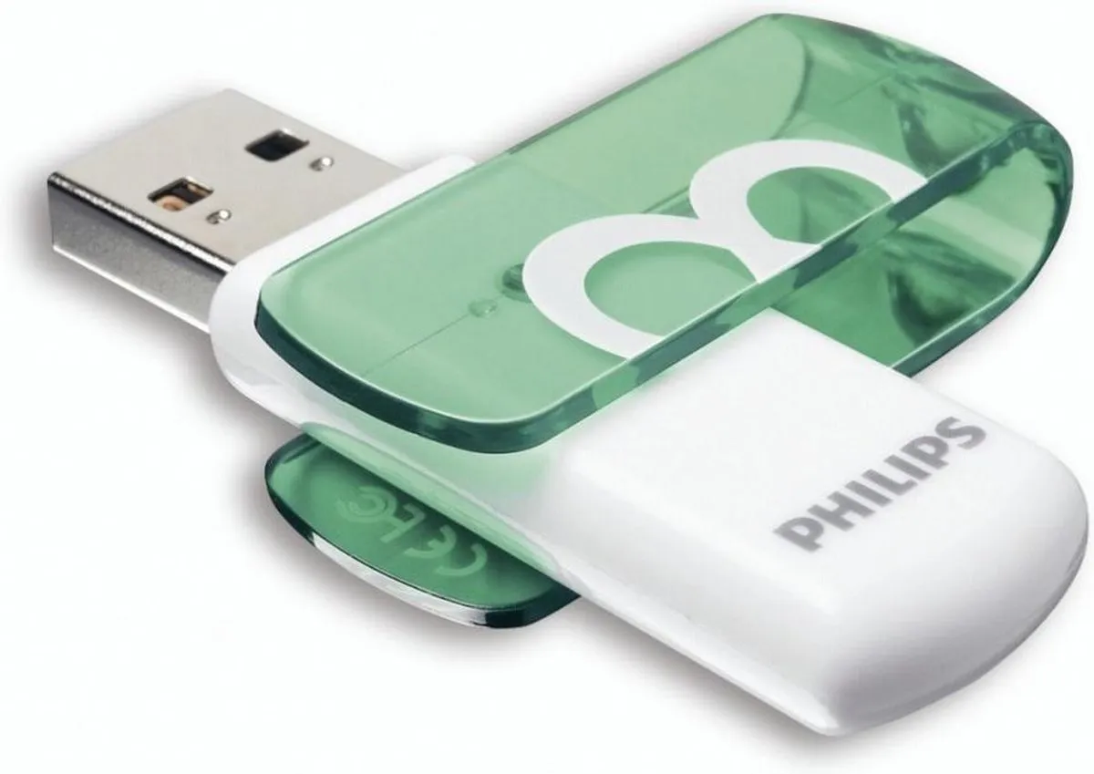 Philips Vivid Edition USB-stick 8GB - Groen/Wit