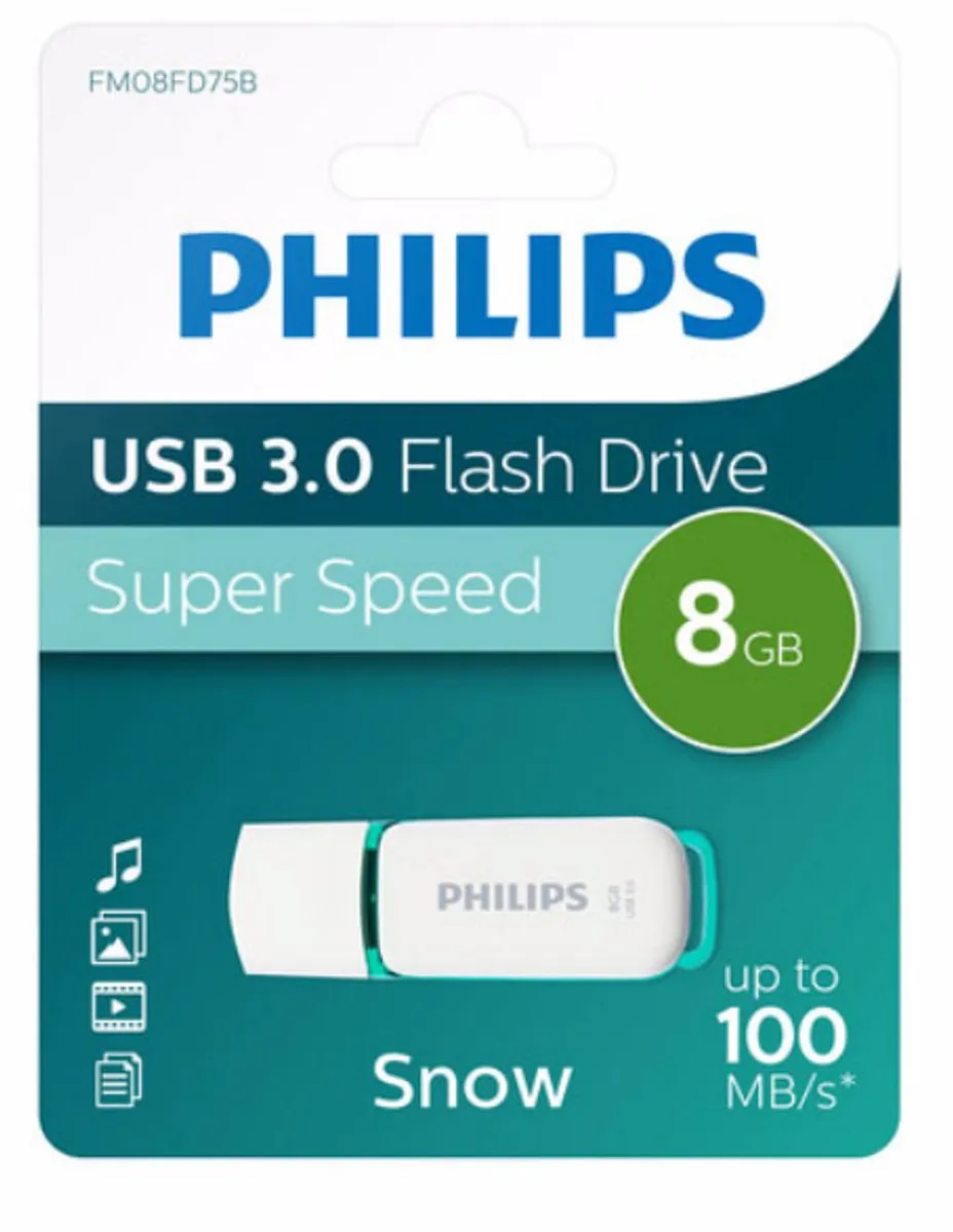 Philips FM08FD75B USB-stick 8GB - Turkoois
