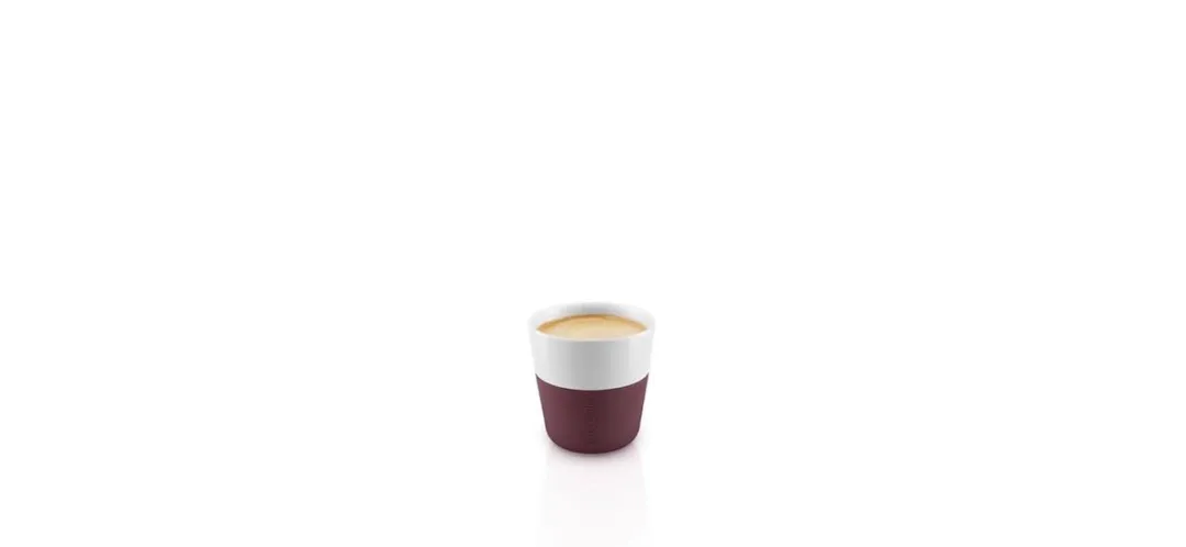 Eva Solo 501058 Espresso Bekers - 2 Stuks - 80ml - Bordeaux/Wit