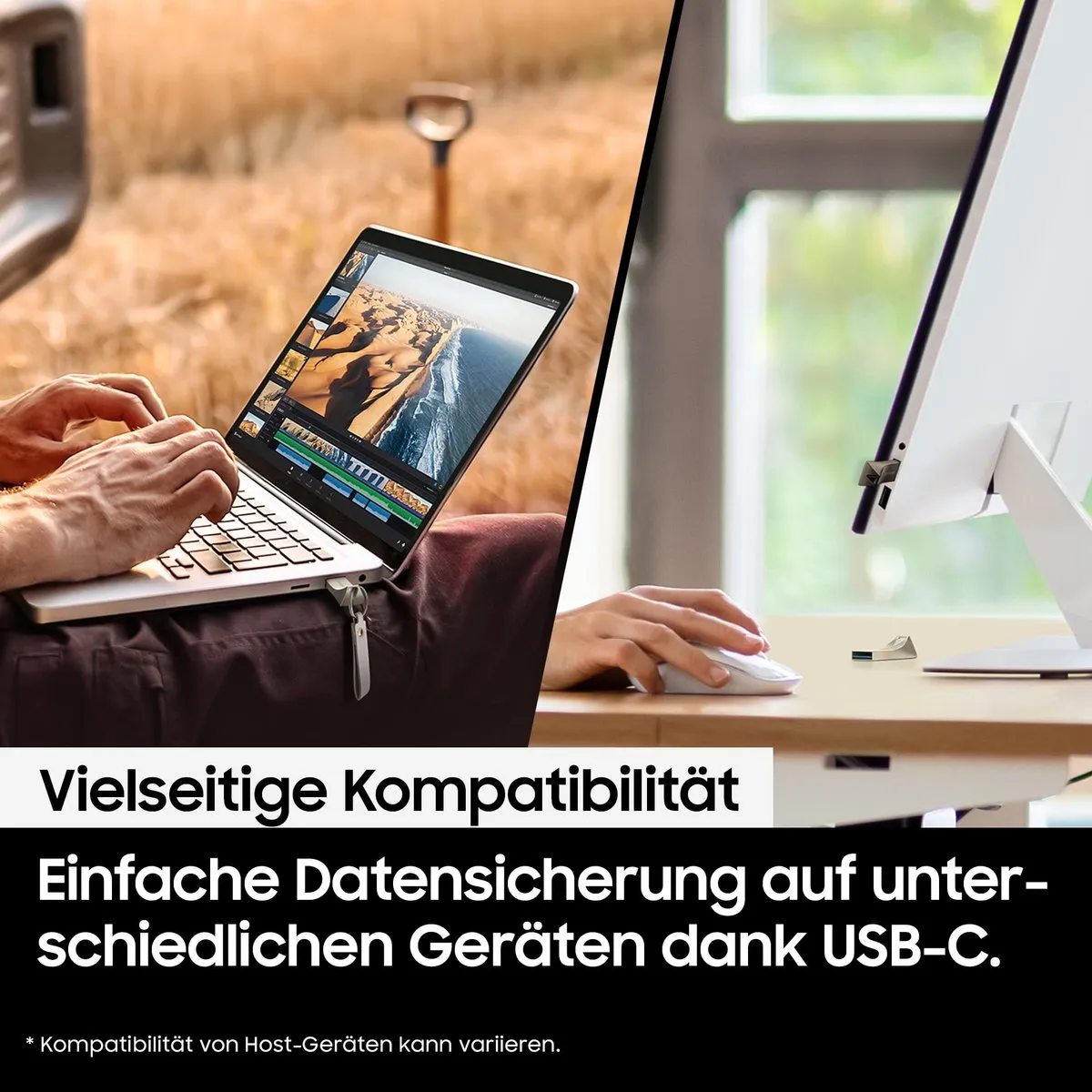 Samsung BAR Plus USB Stick 64GB - Titaan Grijs