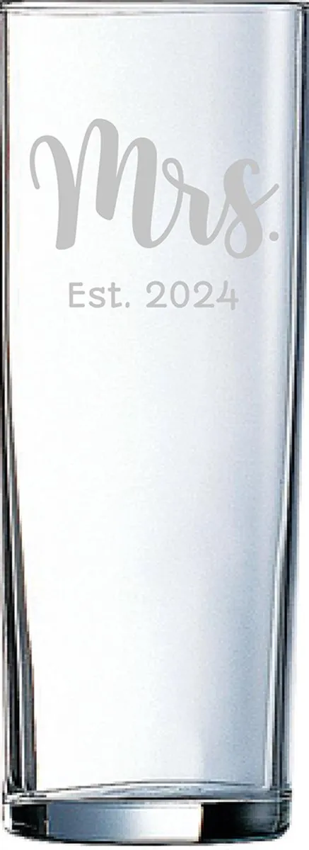 Arcoroc Mrs. Est. 2024 Gegraveerd Longdrinkglas 31cl