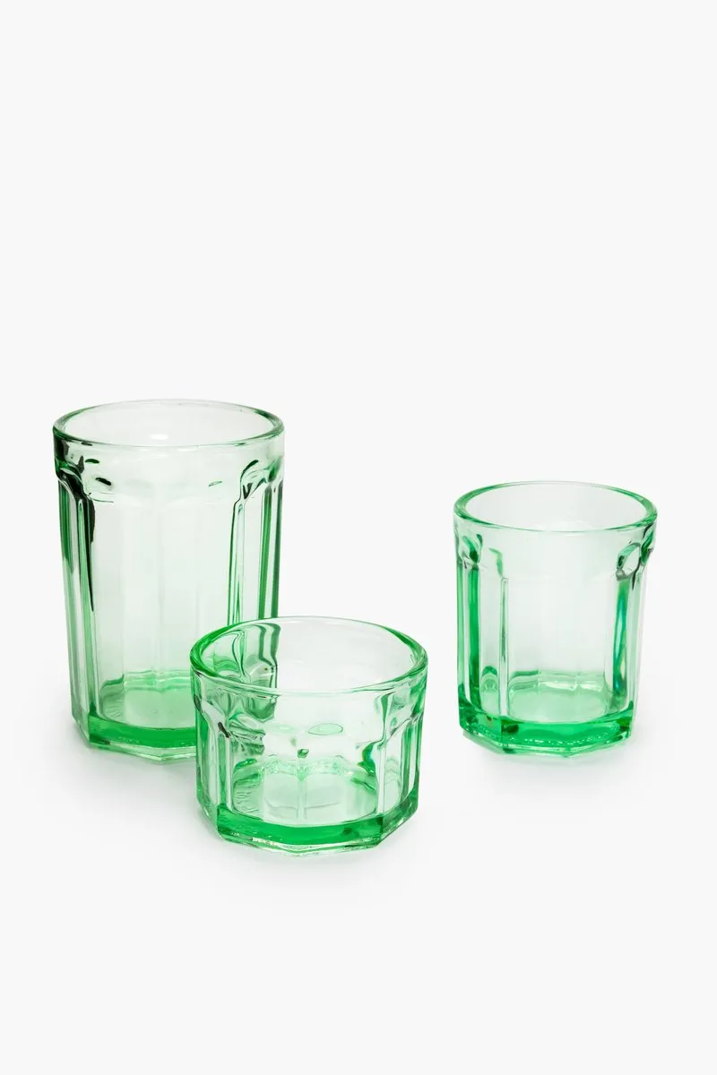 Serax Paola Navone Fish & Fish Glas - 8cm Ø 16cl Groen - 4 Stuks